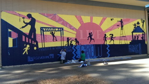 Students paint new mural at Crystal Springs