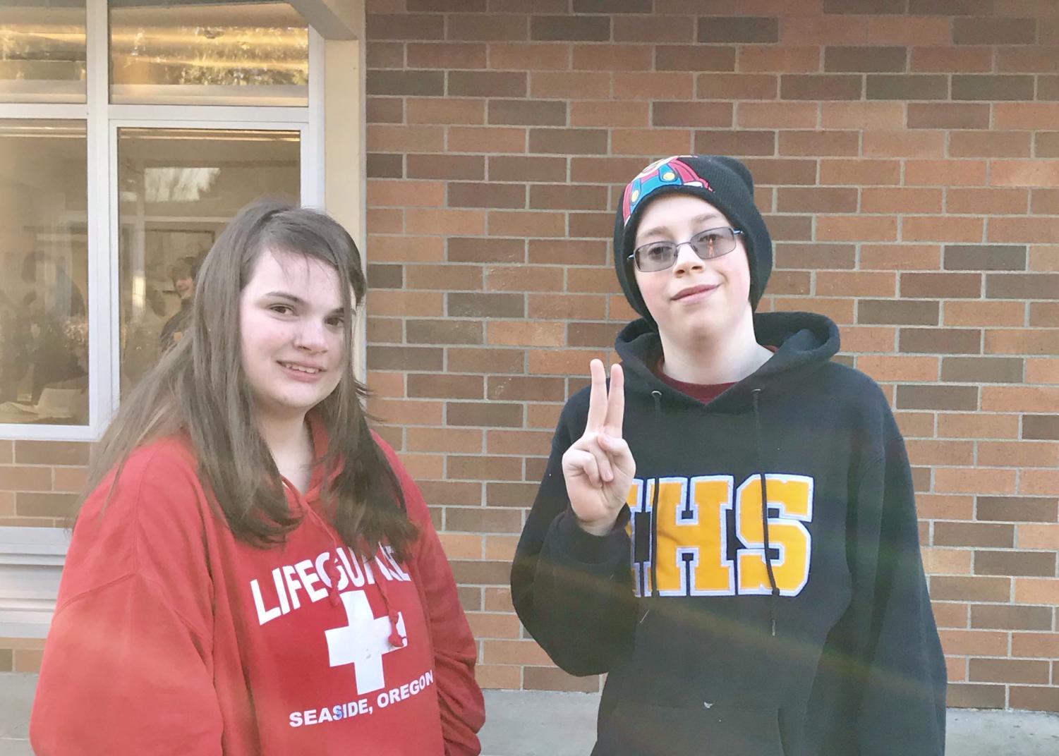Kaitlynn+Worthen+and+Alexander+Running+talk+about+their+memories+and+experiences+on+the+team.+They+said+they+liked+how+it+gave+them+the+chance+to+focus+on+getting+better+and+interacting+with+others.