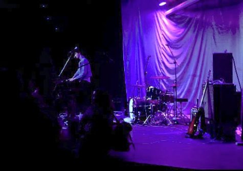 Austin Anderson, from the indie-rock band Slow Hollows, performs a solo set at the Vera Project. The band, originating in LA, is set to perform at Coachella, and is currently on tour.