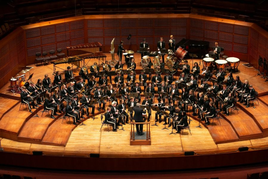 Wind Ensemble performs on April 8 in the Louise M. Davies Symphony Hall. Along with the Chamber Orchestra, they were selected for an encore.