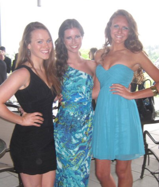 Forysiak (center) poses with two of her best friends at prom in 2011. Eight years later, both of them took part in her wedding.