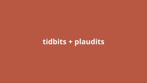 Tidbits and plaudits: November