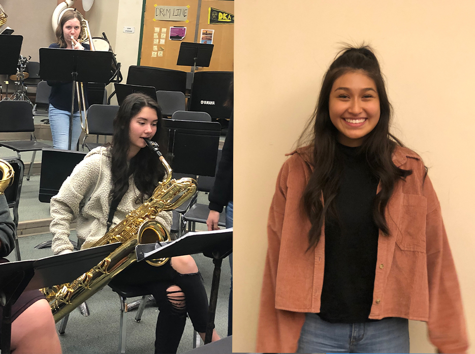Senior+Sidney+Serna+and+junior+Hannah+Yoon+volunteer+for+different+organizations+during+the+holiday+season.+Photos+by+Rahima+Baluch+and+Cathy+Zhao+