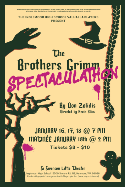 The Valhalla players present the Brothers Grimm Spectaculathon. The show opens Jan. 16 in the Little Theatre. 
