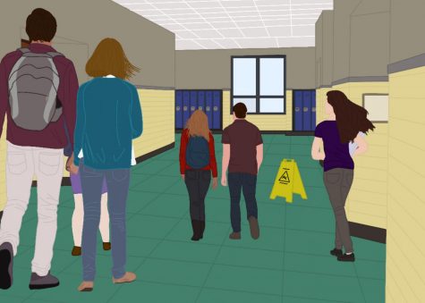 According to Governor Inslees announcement, students from K-6 will return to partial in-person learning by April 5th, while students in grades 7-12 will return by April 19th. Art by Hope Rasa. 