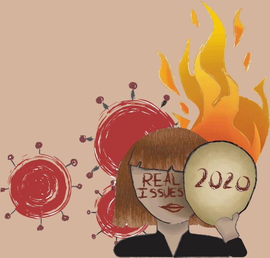 It is time to step up and take responsibility for our actions; the issues of 2020 have nothing to do with the year and everything to do with us. Art by Cassidy Bixby. 
