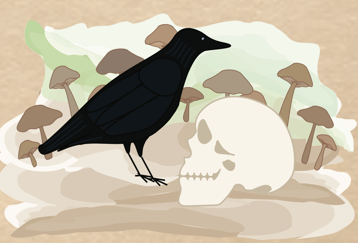 Nordics+Miriam+Miller-Friday+and+Kath+Shelden+discuss+the+flora%3A+scotch+bonnet+mushrooms+and+fauna%3A+crows.+