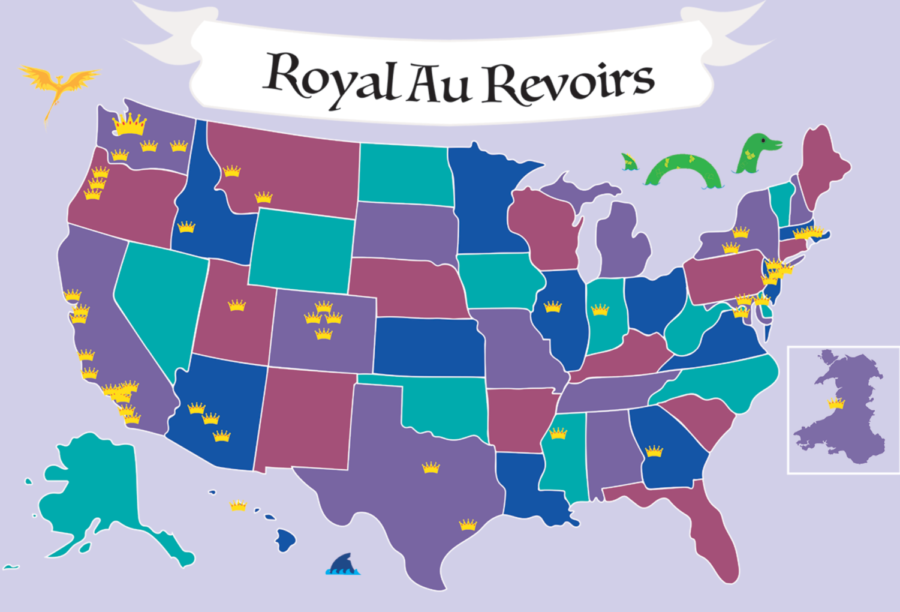 Royal au revoirs: senior college map