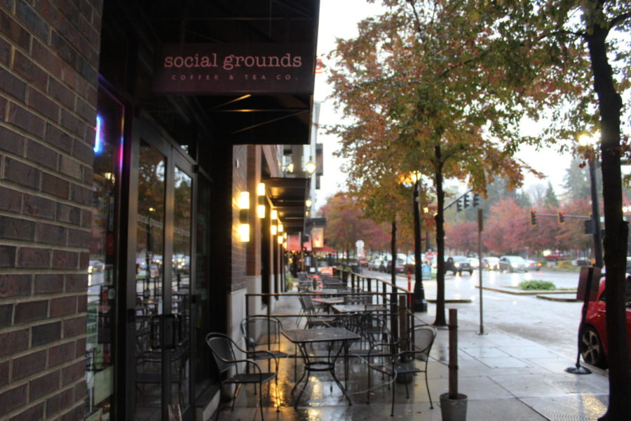 Social Grounds Coffee & Tea Co. in Bothell on a rainy day on Nov. 7.