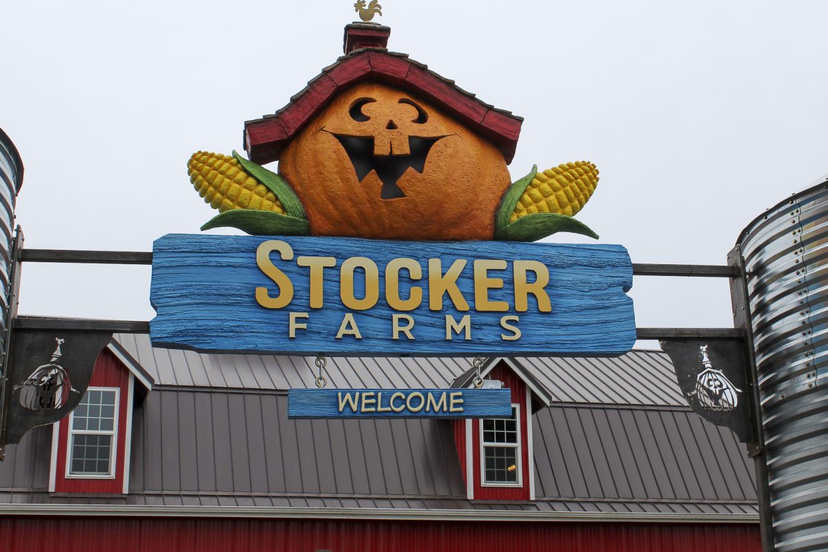 The entrance of Stocker Farms is right in front of their iconic red barn. The barn also serves as the gift shop, which vistors pass through when they leave the farm.