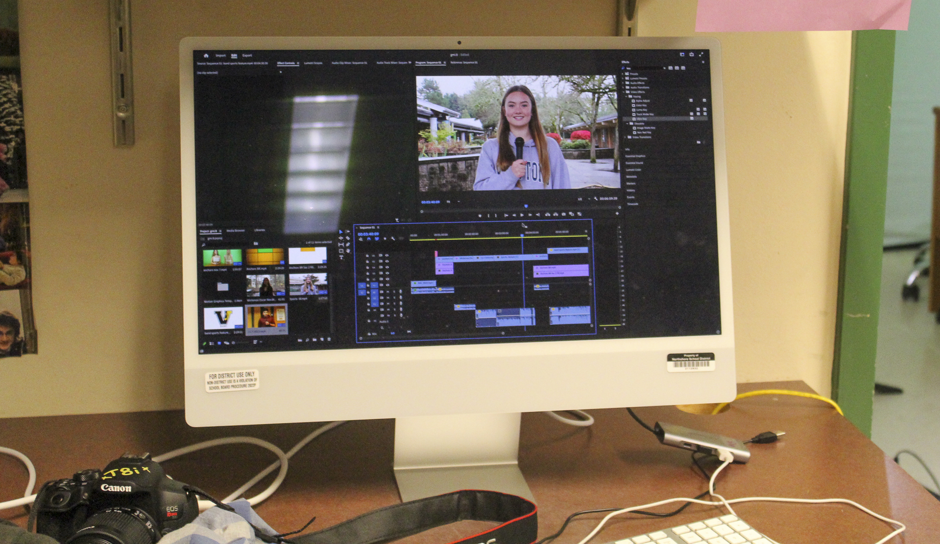 GMI students prepare for their Thursday broadcast. Exporting the final product to teachers took at least 20 minutes.