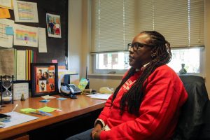 Dr. Washington decorates her office with school flyers, family photos and mementos from students. The other wall featured her degrees, which range from a Bachelor’s in Elementary Education from Western Washington University to an Ed.D. Doctor of Education in Educational Leadership and Policy from the University of Washington.