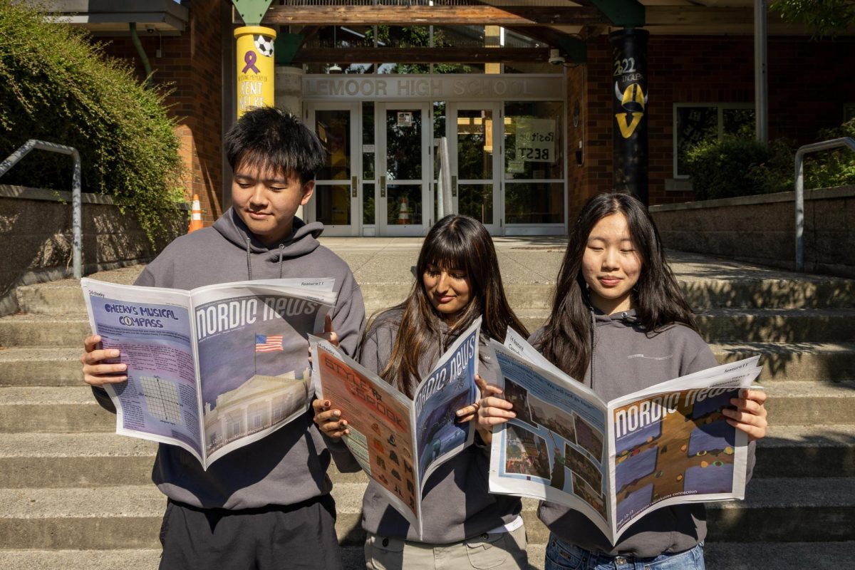 (left to right) Web Editor-in-Chief William He and Co Editors-in-Chief Shirene Khandpur and Claire Meng.