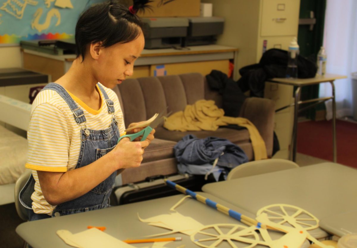 Hernandez makes Indonesian shadow puppets for the play. “I love designing the silhouettes,” Hernandez said.