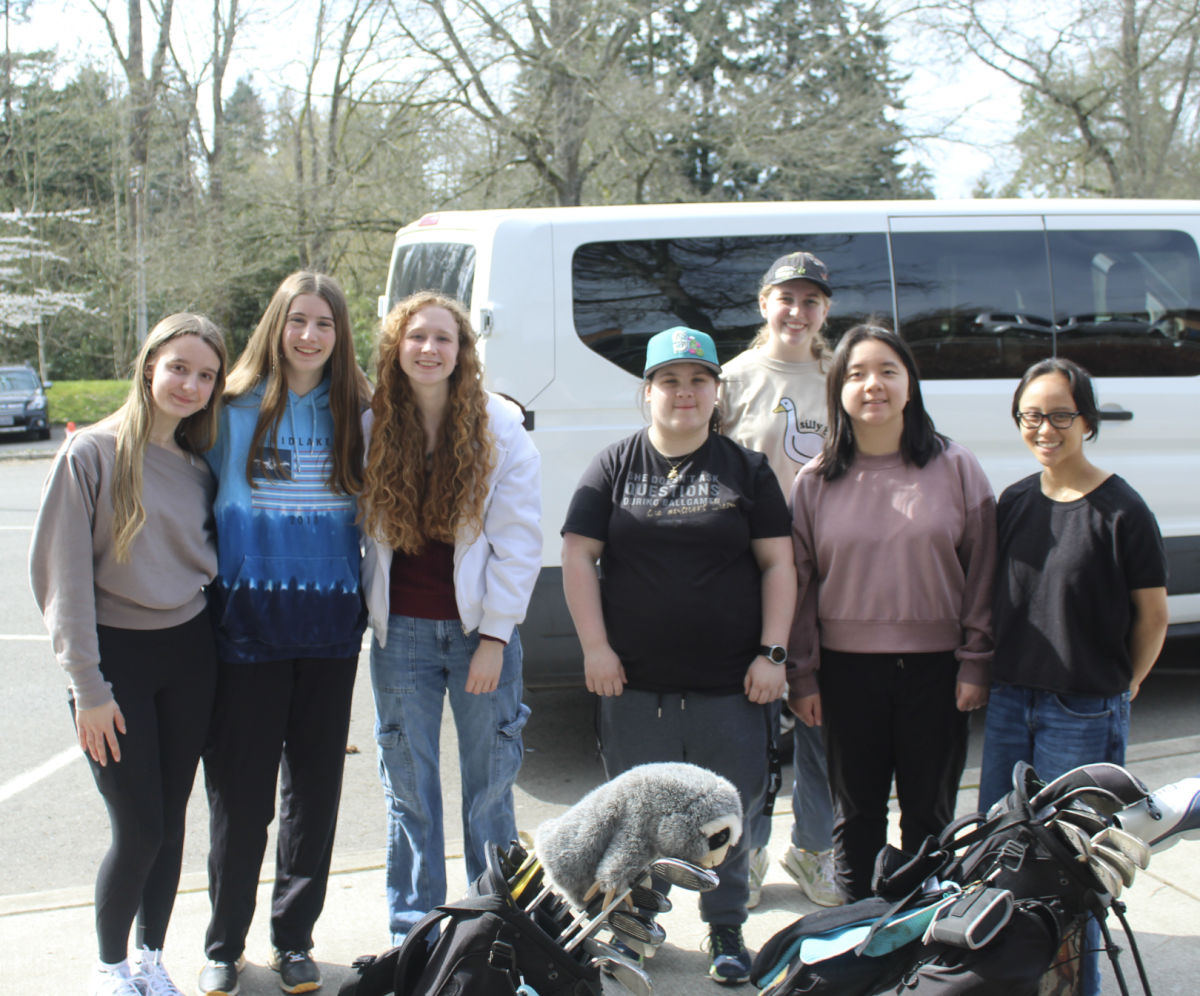 The girls golf team gets ready to go to practice on March 31st. Since their main practice spot is under renovation, they need to go to different places to practice certain skills.